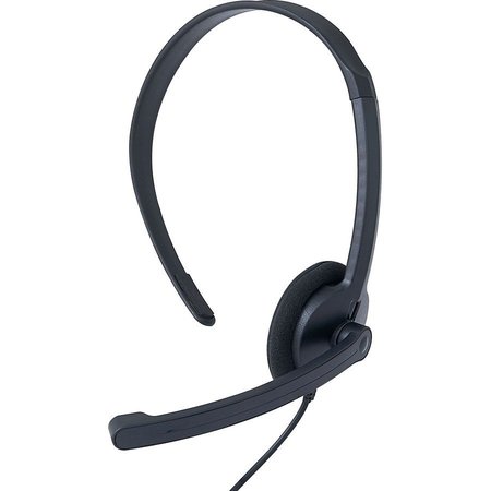 VERBATIM Headset, w/Microphone/In-Line Remote, Mono, Adj Headband, BK VER70722